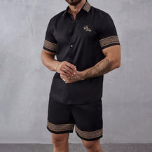 Men’s Summer Vacation Wear Two-Piece Set