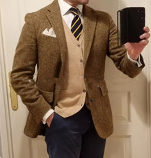New Men’s Herringbone Suit