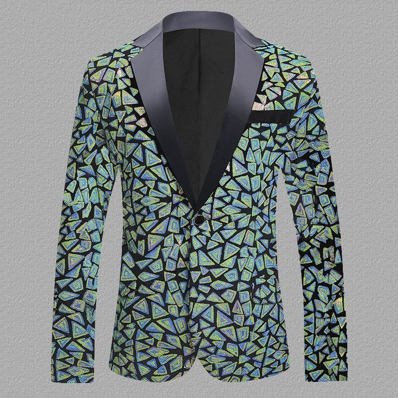 Men’s Velvet Sequined Performance Suit