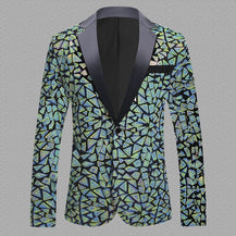 Men’s Velvet Sequined Performance Suit