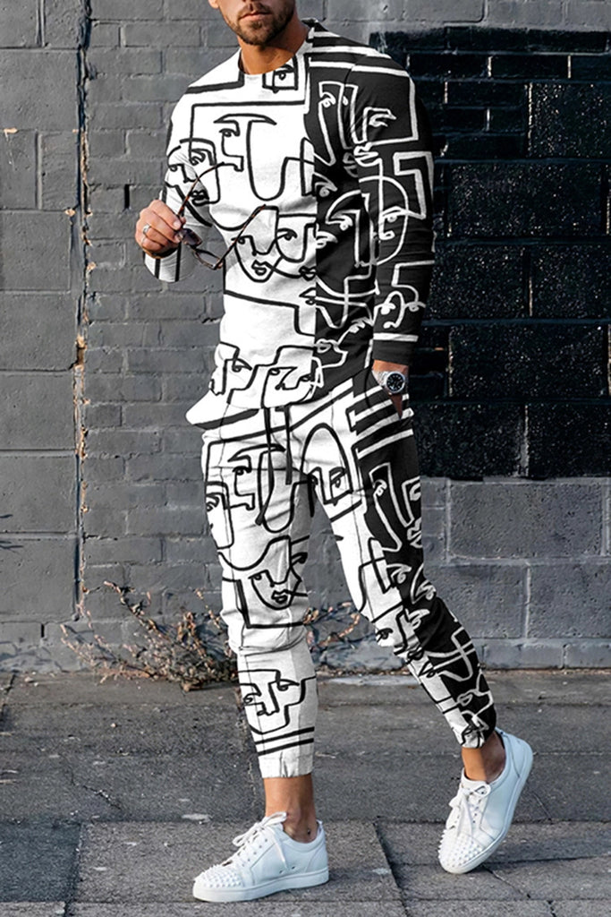 European & American Style Men’s Multi-Color Sports Suit