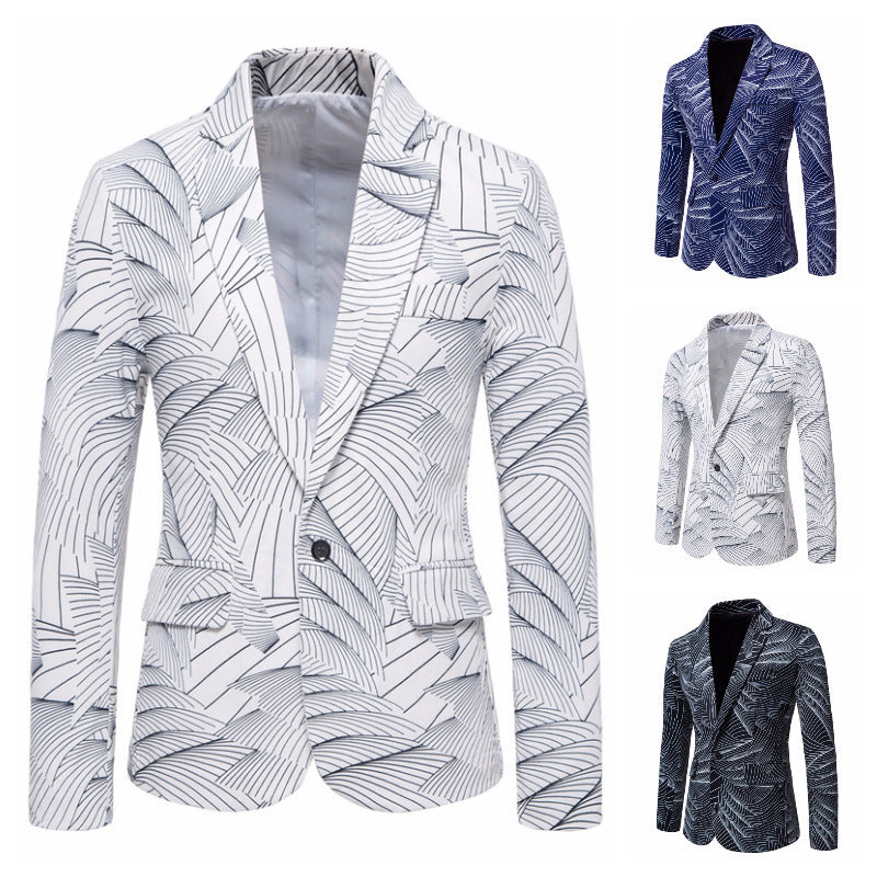 Modern & Stylish One Button Printed Suit for Men