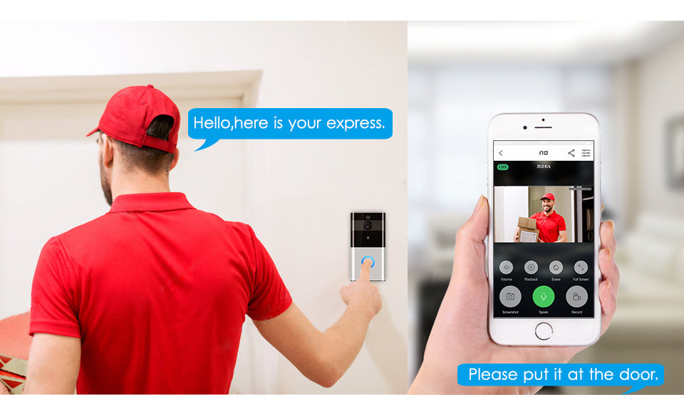 Marlboze 720P WiFi Smart Video Doorbell