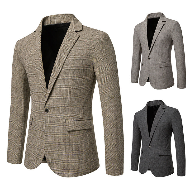 Men’s European Size Woolen Small Coat