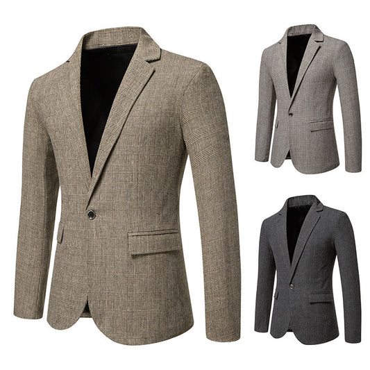 Men’s European Size Woolen Small Coat