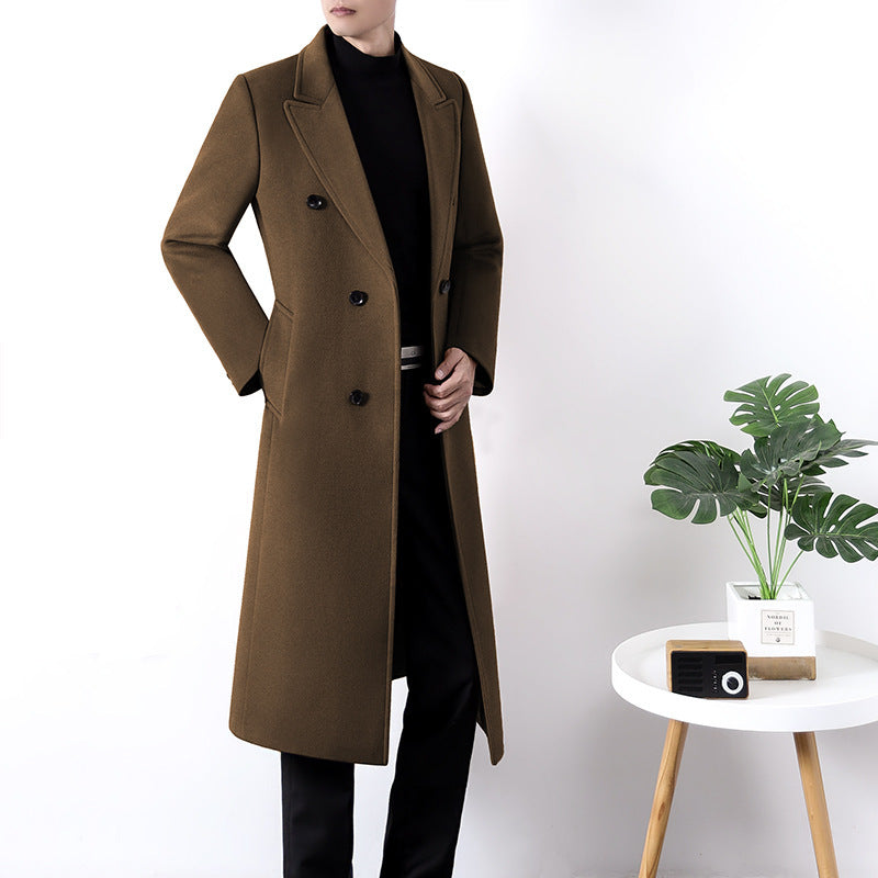 Men’s Long Double-Sided Wool Jacket
