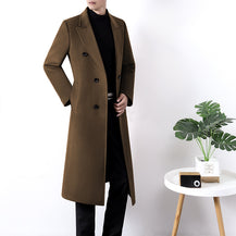 Men’s Long Double-Sided Wool Jacket