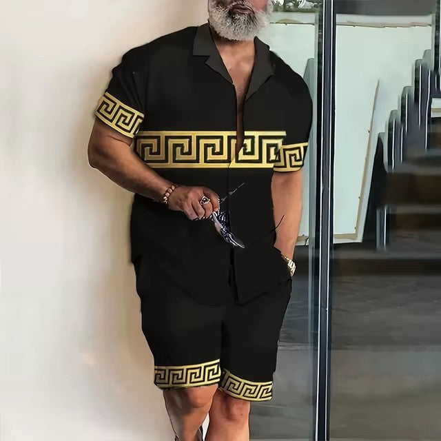 Men’s Summer Vacation Wear Two-Piece Set