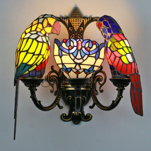 Unique Colorful Multi-Head Parrot Design Lampshade