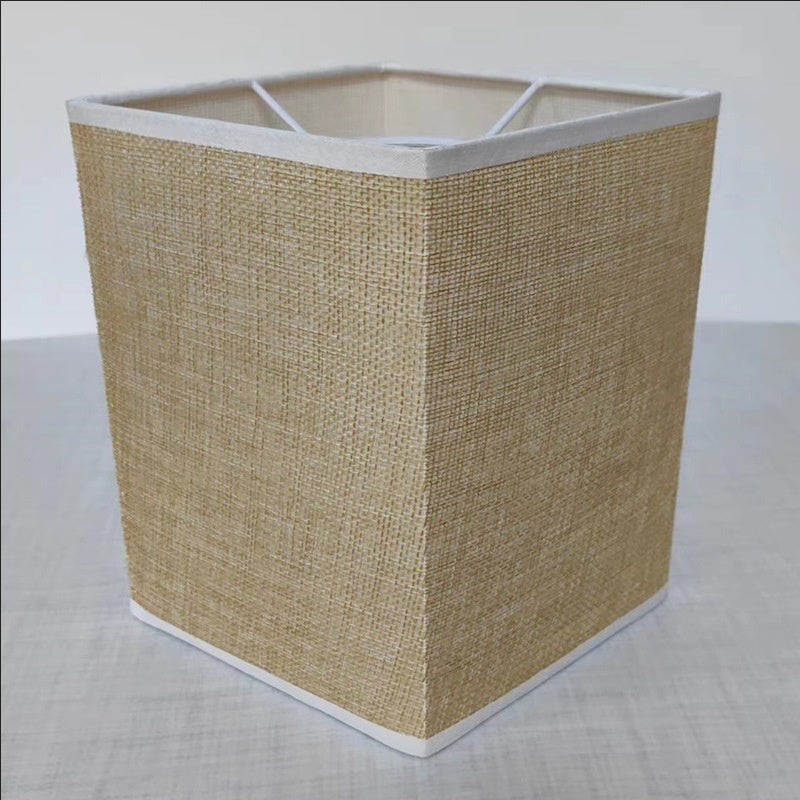 Square Linen Lampshade for Desk Lamp
