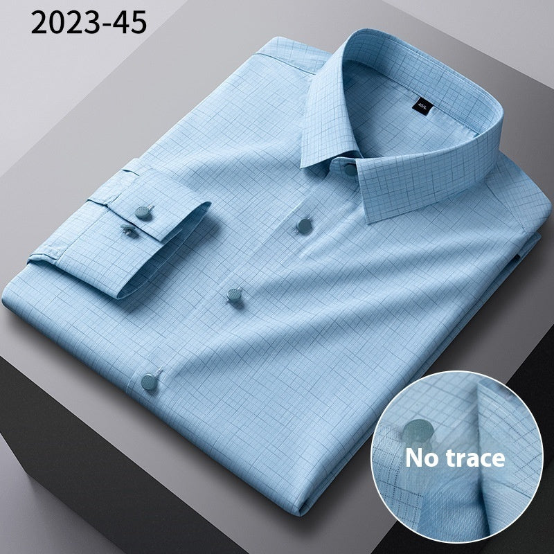 Men’s Striped Bamboo Fiber Long-Sleeve Shirt