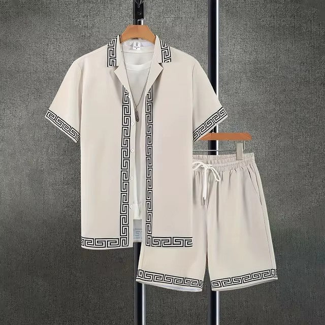 Men’s Summer Vacation Wear Two-Piece Set