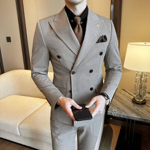 Double-Breasted Business Suit for Men