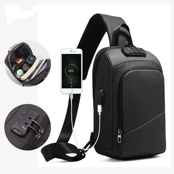 Anti-theft Lock Upscale Chest Bag 4 Men