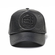 Men’s Imitation Leather Peaked Cap