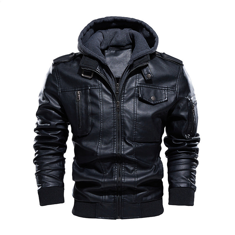 Premium Men's Washed Leather Jacket