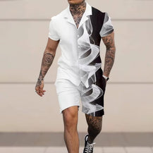 Men’s Summer Vacation Wear Two-Piece Set