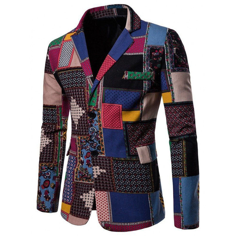 Fashionable Men’s Printed Jacket