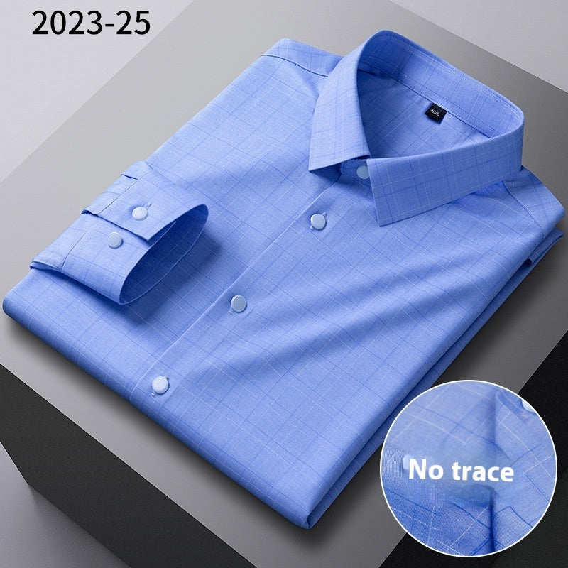 Men’s Striped Bamboo Fiber Long-Sleeve Shirt