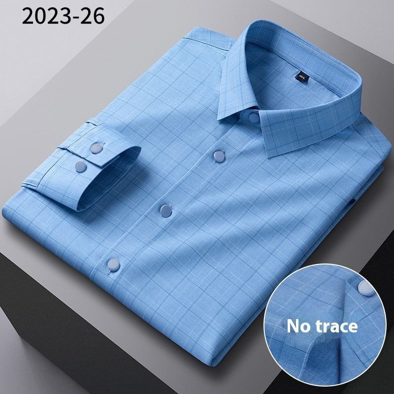 Men’s Striped Bamboo Fiber Long-Sleeve Shirt