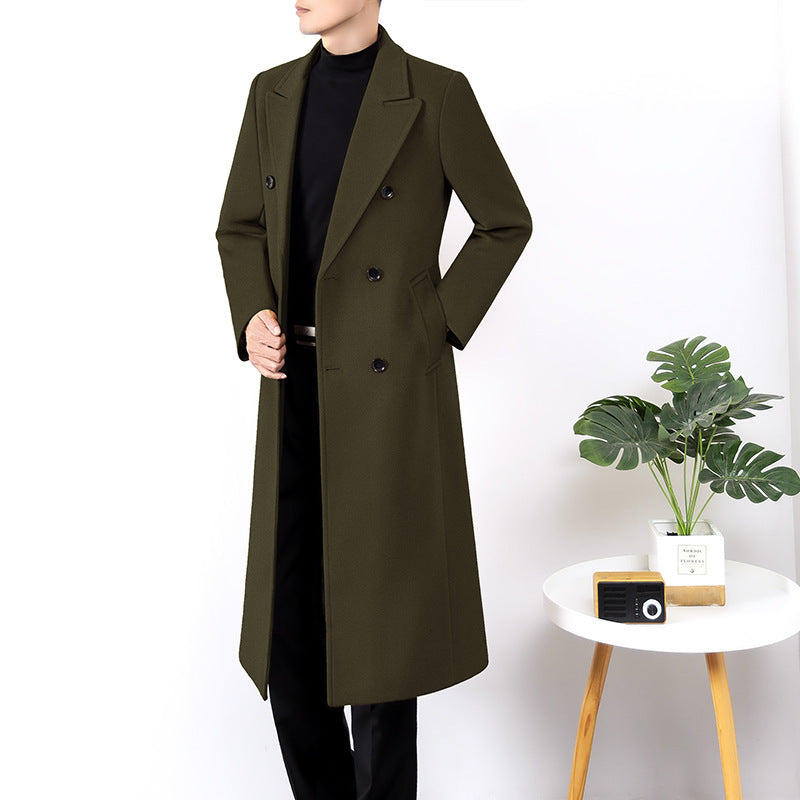 Men’s Long Double-Sided Wool Jacket