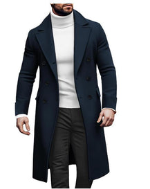 Men’s Double-Breasted Woolen Overcoat