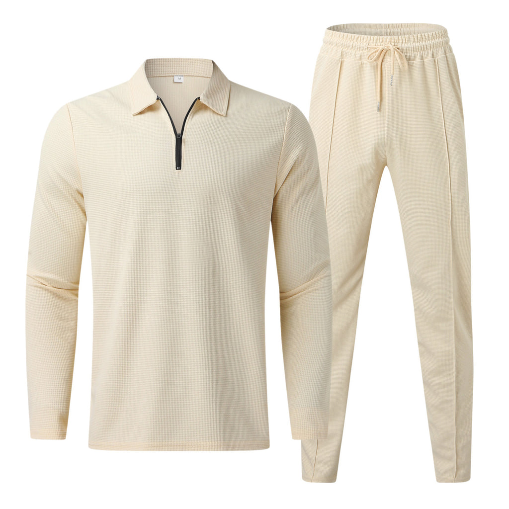 Men’s Long Sleeve T-Shirt Style Jacket with Pants