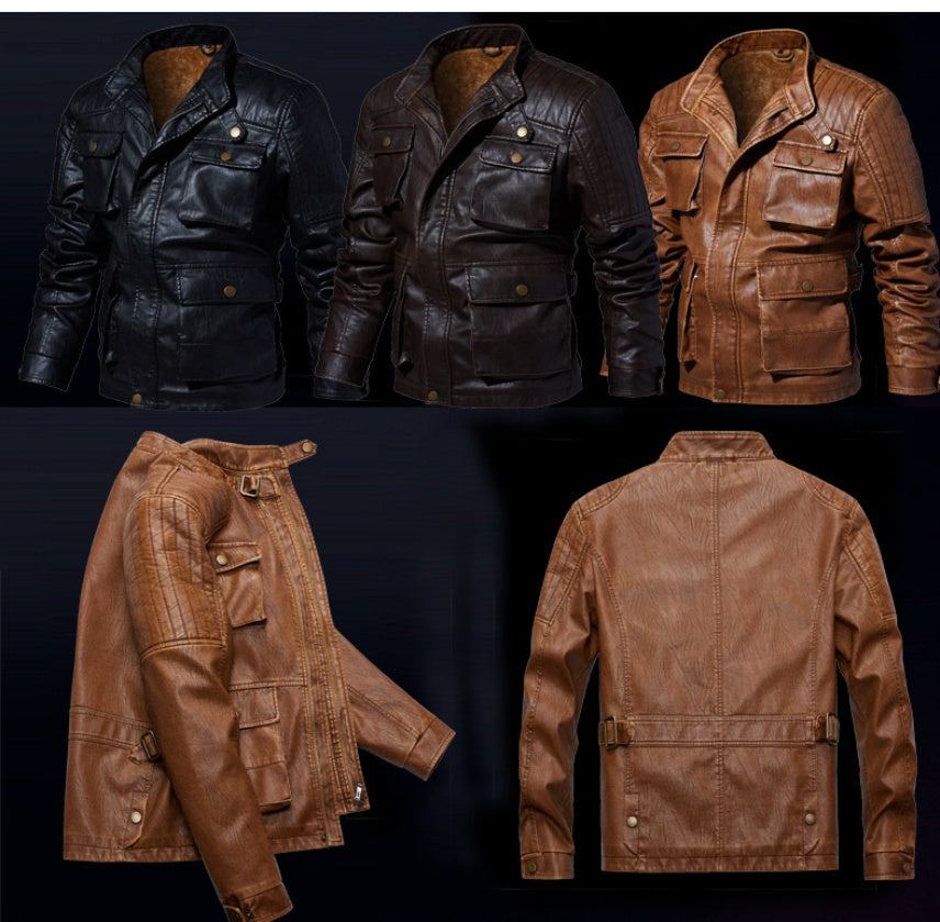 Men's Trendy New Leather Jacket
