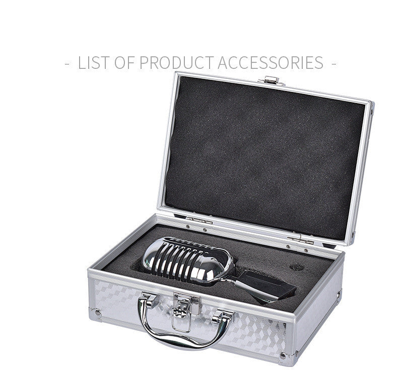 Retro Metal Microphone for Stage and Home Use