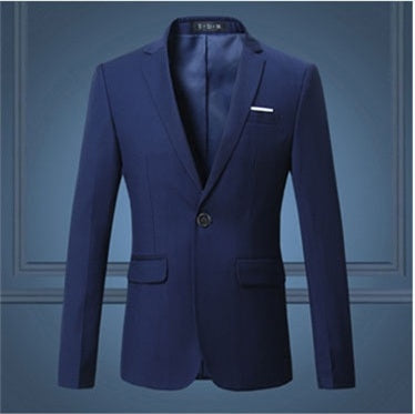 Men’s One-Button Suit for Spring and Autumn