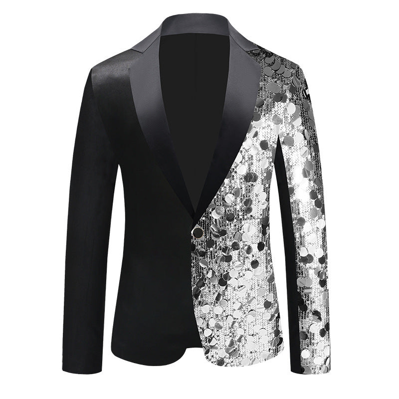 Men’s Sequined Jacket for Party, Dance & Stage Wear