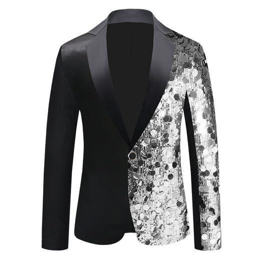 Men’s Sequined Jacket for Party, Dance & Stage Wear