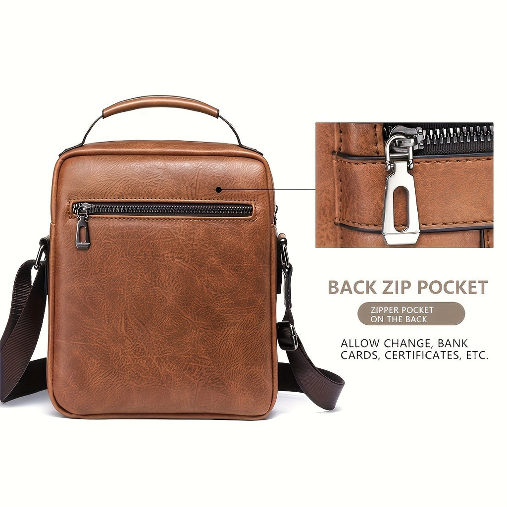 Men's Leather Crossbody Bag  for Daily Use