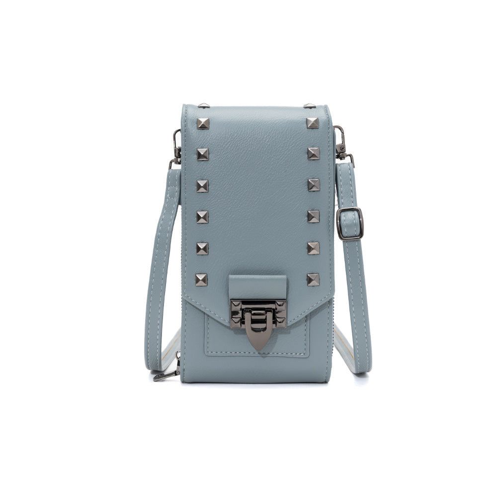 Women’s Rivet Design Mobile Phone Shoulder Bag
