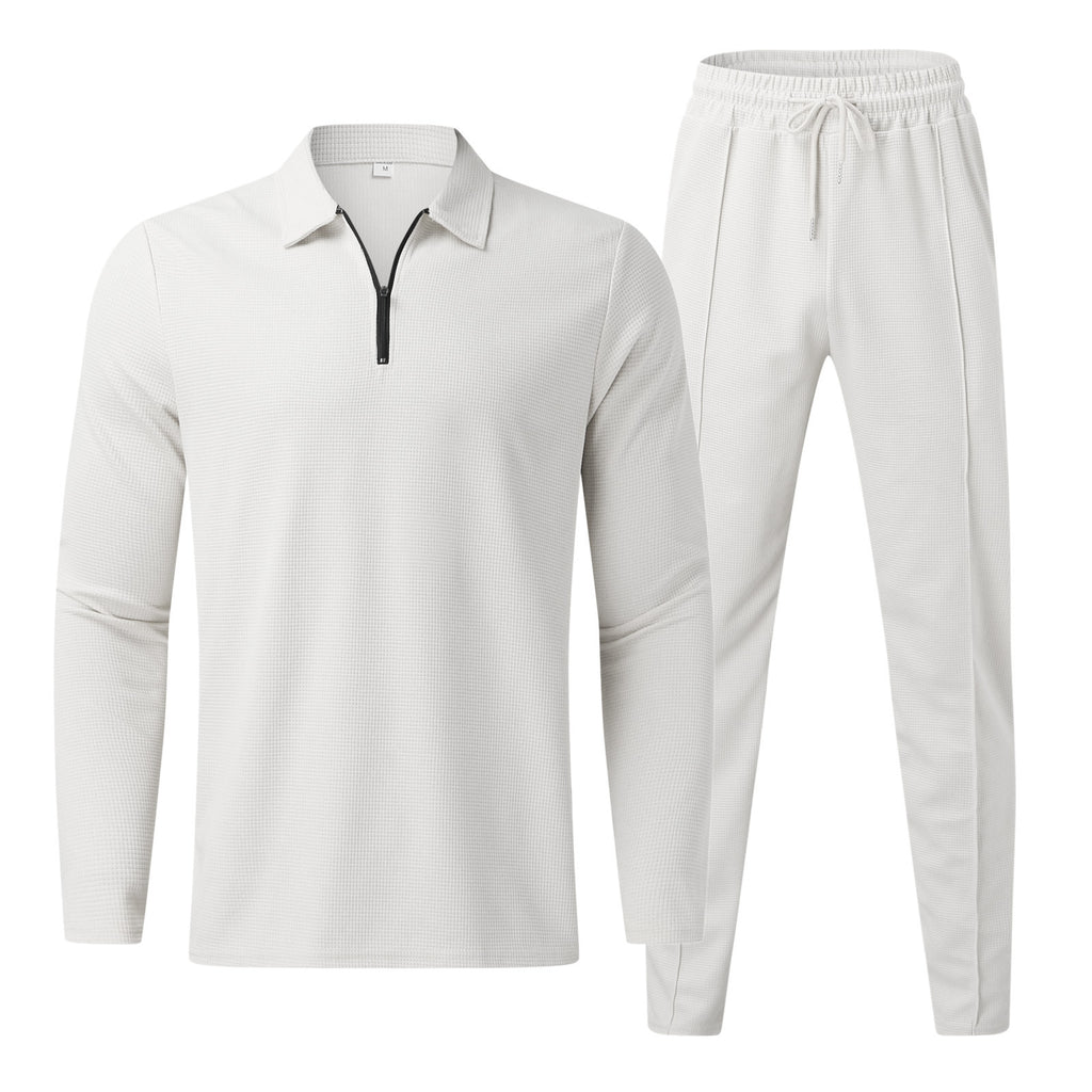 Men’s Long Sleeve T-Shirt Style Jacket with Pants