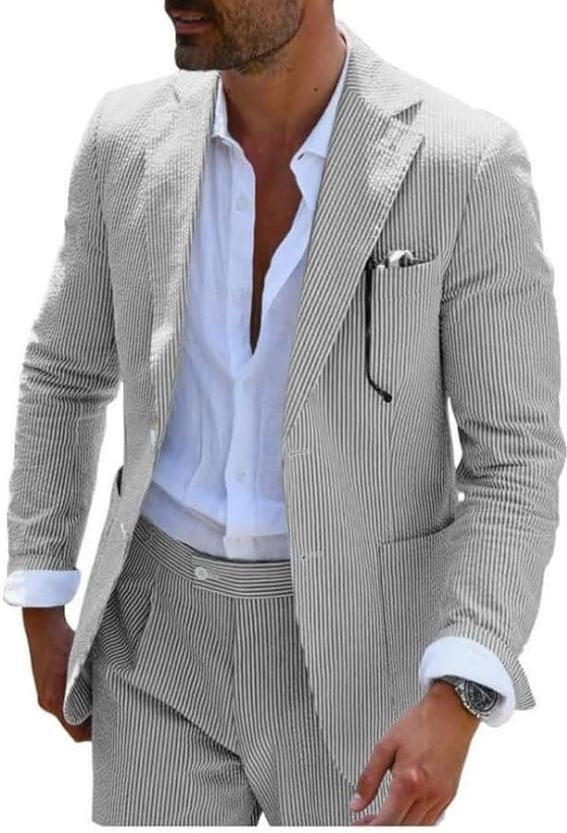 Seersucker Summer Suit for Men