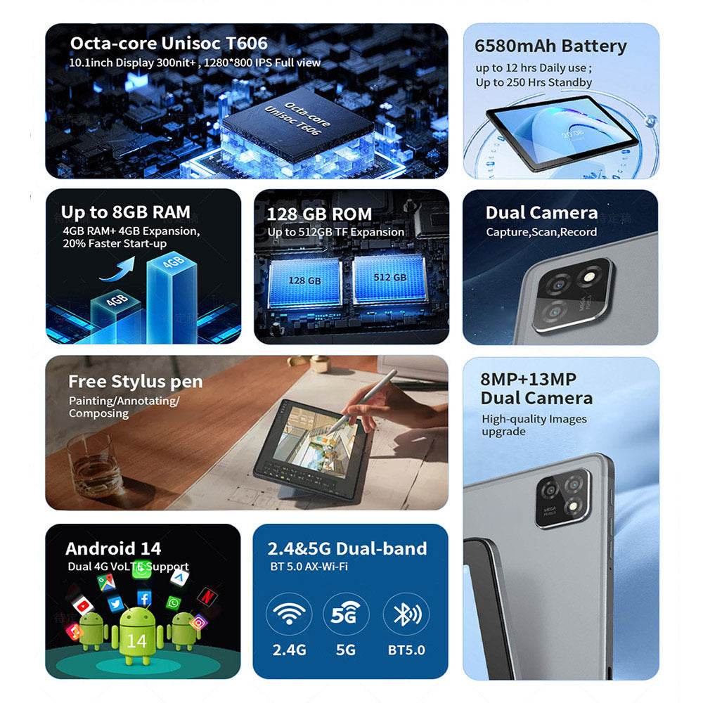 G-Tab T11 Android 14 Tablet