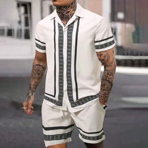 Men’s Summer Vacation Wear Two-Piece Set