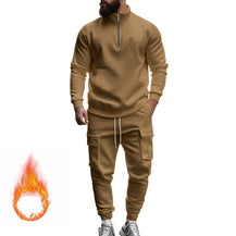 Men’s American Style Fleece-Lined Zipper Jacket