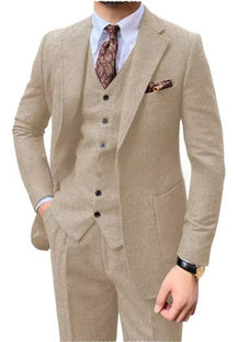 Men’s Herringbone Single Breasted Suit