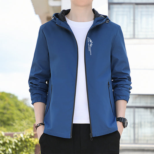 Men’s Quick-Drying Hooded Zipper Jacket