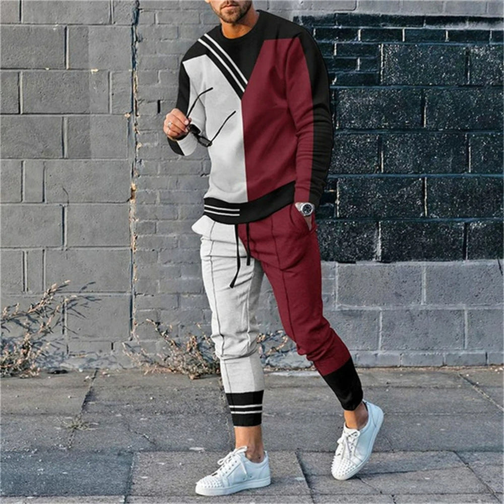 Men’s Trendy 3D Digital Print Casual Set