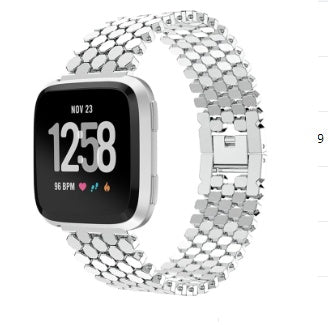 Smart Watch Fish Scale Stainless Steel Strap