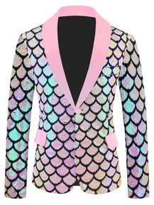 Men’s Dazzling Color Velvet Sequined Costume