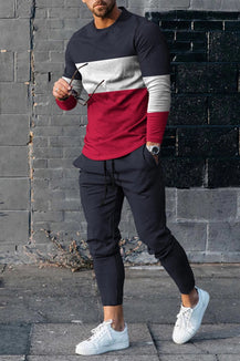 European & American Style Men’s Multi-Color Sports Suit