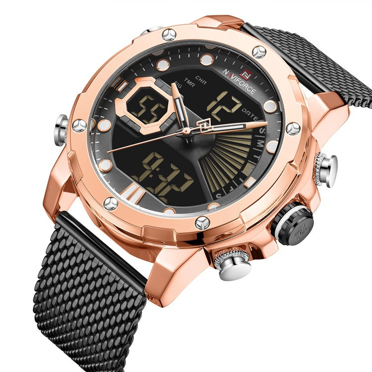 Analog Alloy Watch with Stainless steel