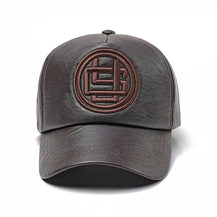 Men’s Imitation Leather Peaked Cap