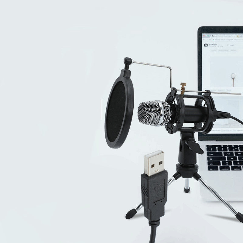 Mini Live Broadcast Microphone with Stand