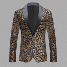 Men’s Velvet Sequined Performance Suit