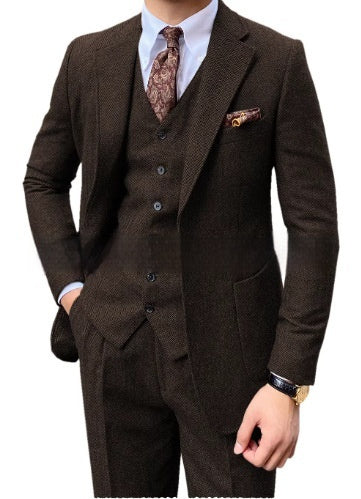 Men’s Herringbone Single Breasted Suit